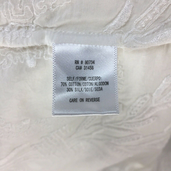 BCBG MaxAzria sz M White Silk Wrap V Neck Tank Top - Picture 8 of 8